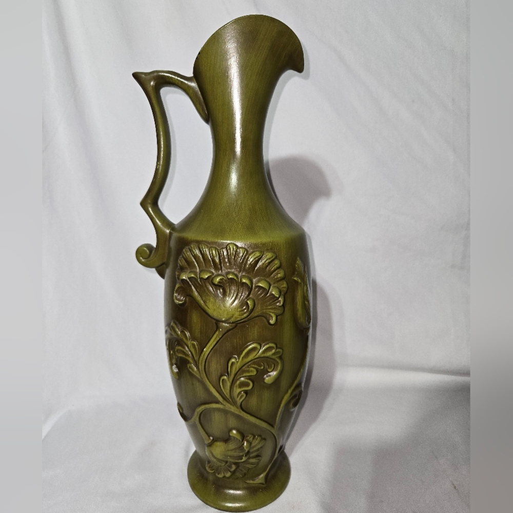 Vintage Haeger Elegant Green Decorative Vase - Picture 7 of 12